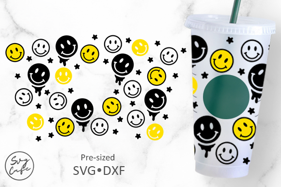 24oz Venti Cold Cup Smiley Face