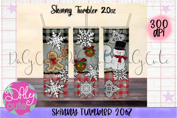 Christmas Snowman Tumbler, 20oz Skinny
