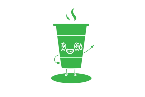 Coffee Cup Cold Break Green Icon