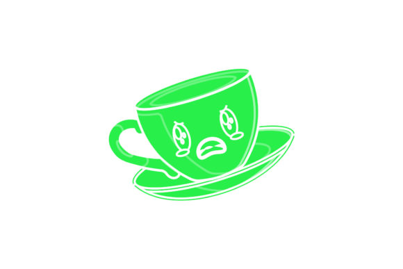 Coffee Cup Cute Kawaii Green Style