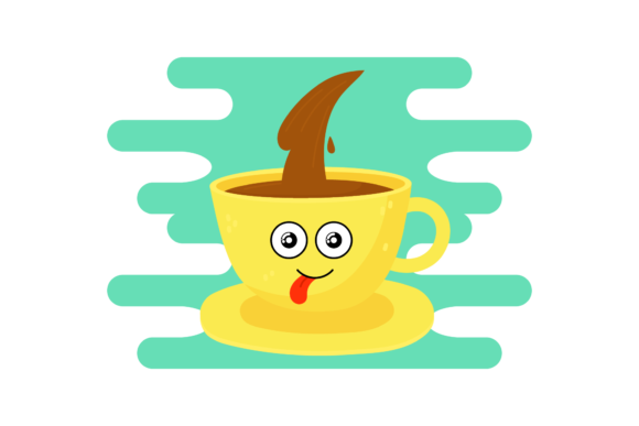 Coffee Smile Cup Kawaii Clipart