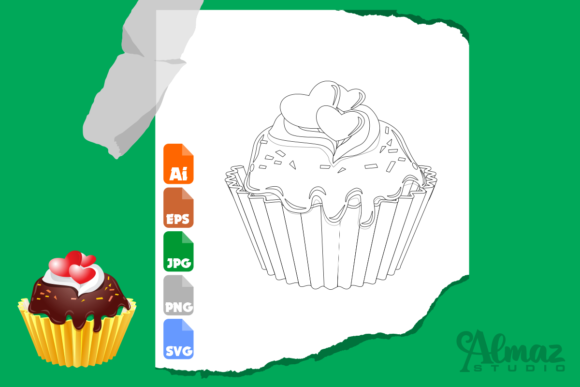 Cup Cake Coloring Book