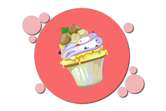 Cup Cake Icon Graphic Design