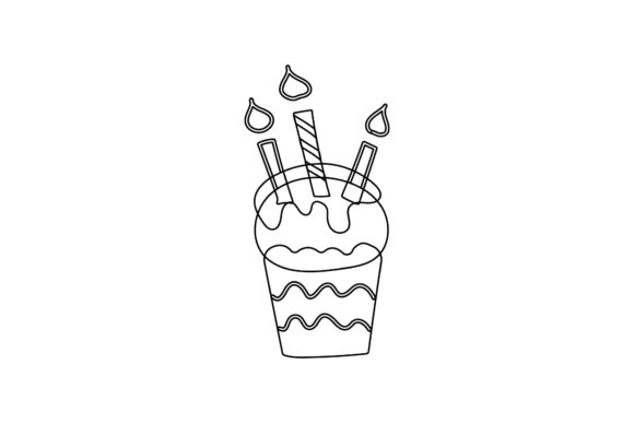 Cup Cake Theme Coloring Book