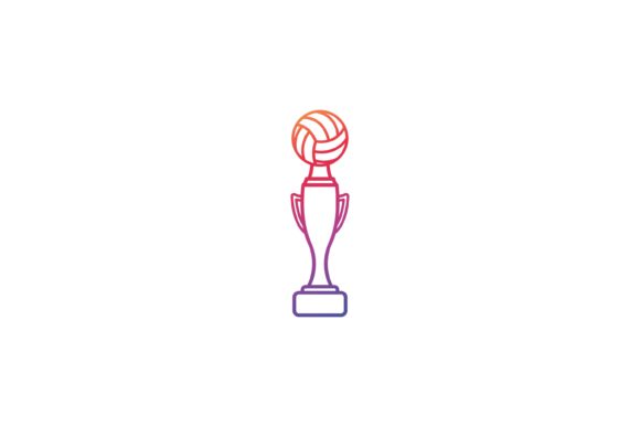 Cup Volleyball Sport Icon Gradient