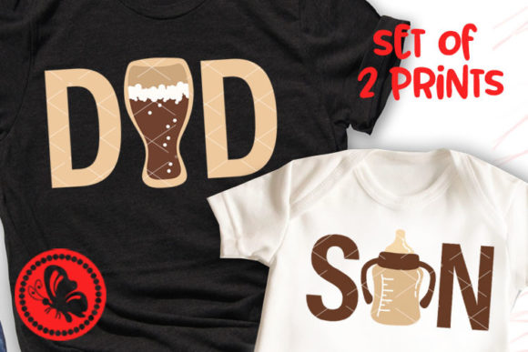 Dad Beer Son Cup of Milk Family