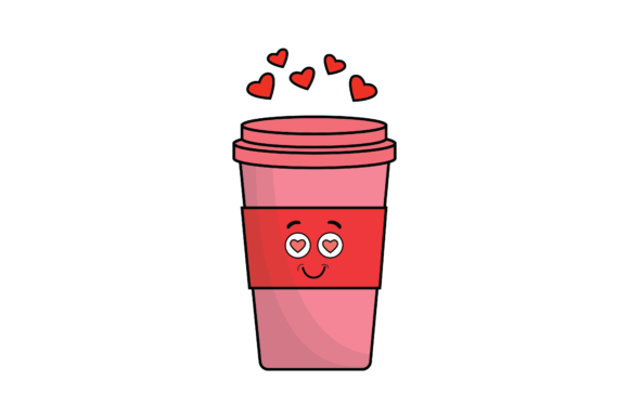 Valentine Kawai Cute Drink Cup Fill Line
