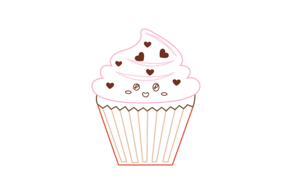 Valentine Kawaii Cup Cake Color Line