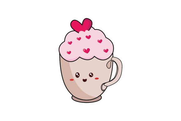 Valentine Kawaii Cup Cream Fill Line