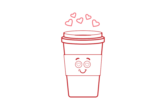Valentine Kawaii Drink Cup Color Line
