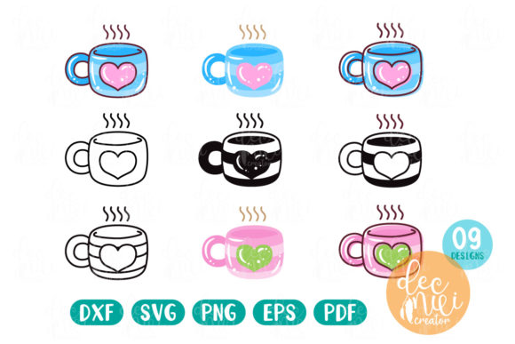 Variety Cute Cup Digital File