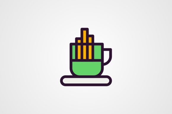 Vector Tea Cup Line Filled Icon Design