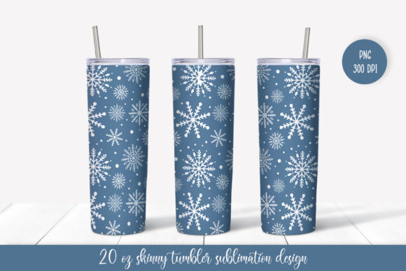 Winter Snowflakes Tumbler Sublimation